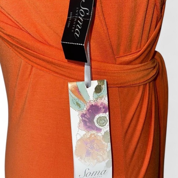 Soma 7-way Cool Days Lounge Dress in Tangerine Medium - Picture 5 of 10